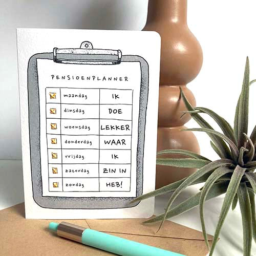 Pensioen | Wenskaart 'Pensioenplanner'