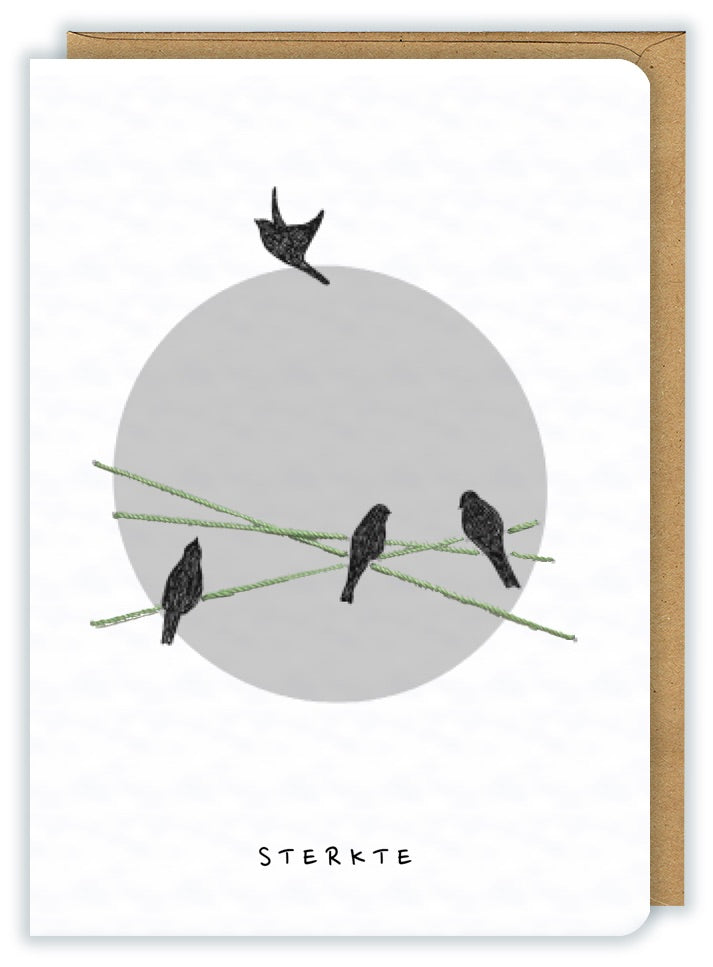 Sterkte | Rouwkaart 'Vogels'