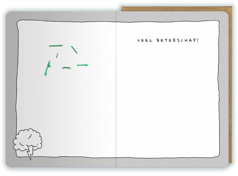 Beterschap | Wenskaart 'Shit happens'