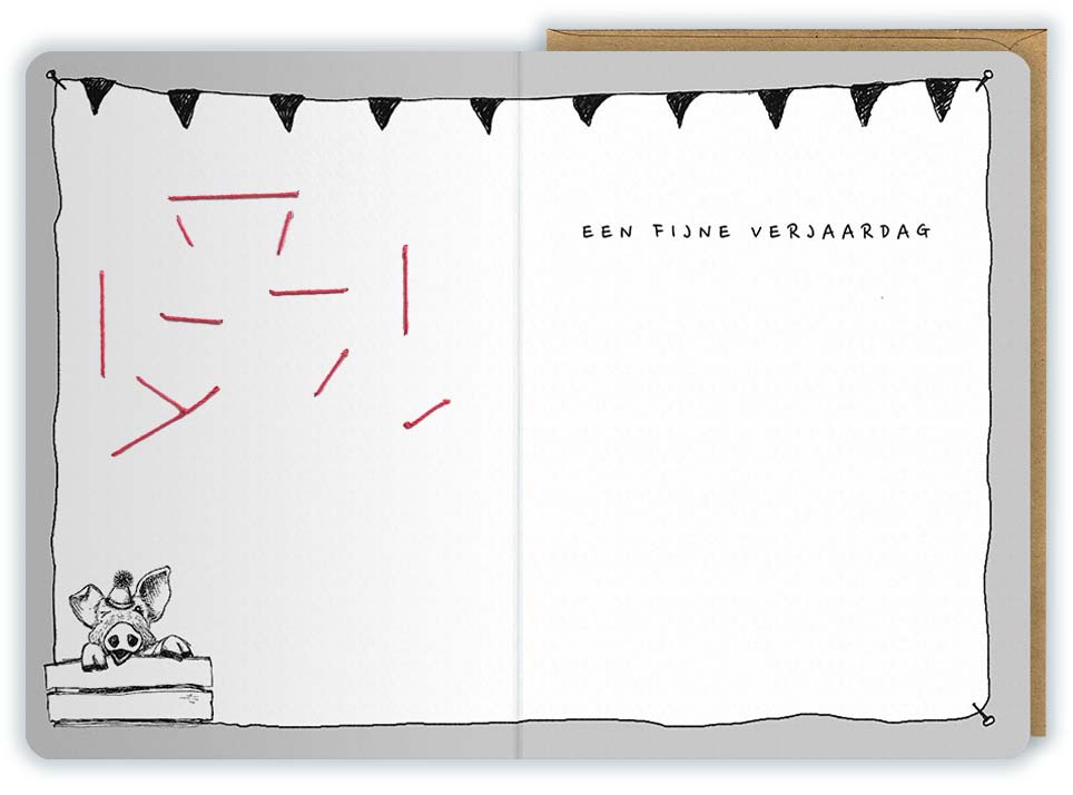 Verjaardag | Wenskaart 'Feestvarken'