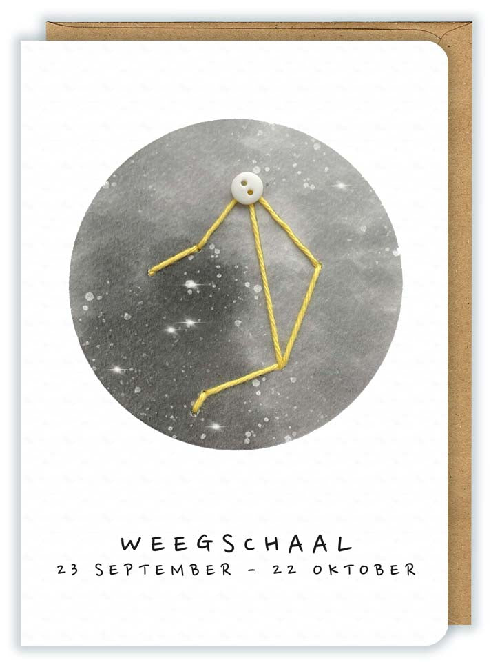 Sterrenbeeld | Wenskaart 'Weegschaal'