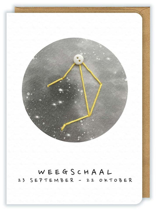 Sterrenbeeld | Wenskaart 'Weegschaal'