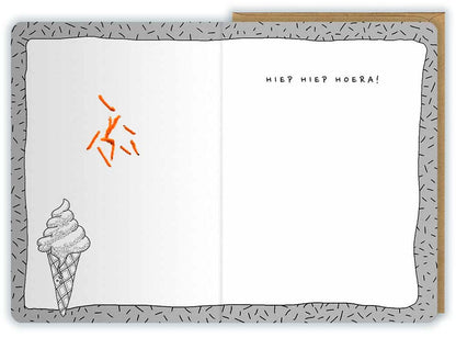 Verjaardag | Wenskaart 'Ijsje'