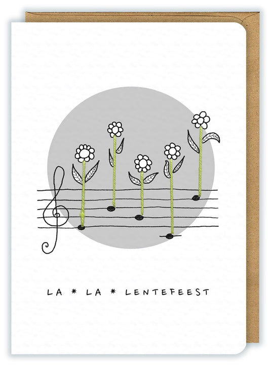 Lentefeest | Wenskaart 'la la lentefeest'