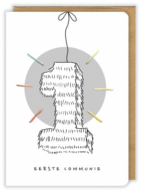 Communie | Wenskaart 'Piñata'