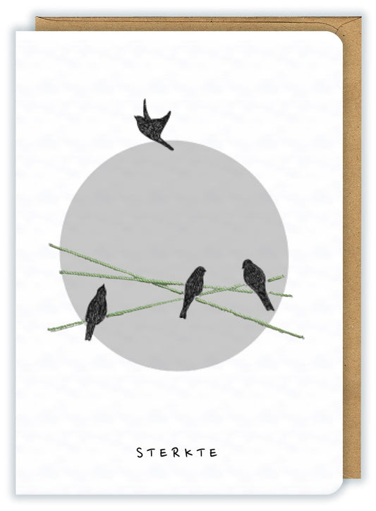 Sterkte | Rouwkaart 'Vogels'